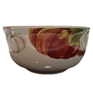 Royal Norfolk Thanksgiving Pumpkin Bowls 6" Holiday, Orange, Green, Fall